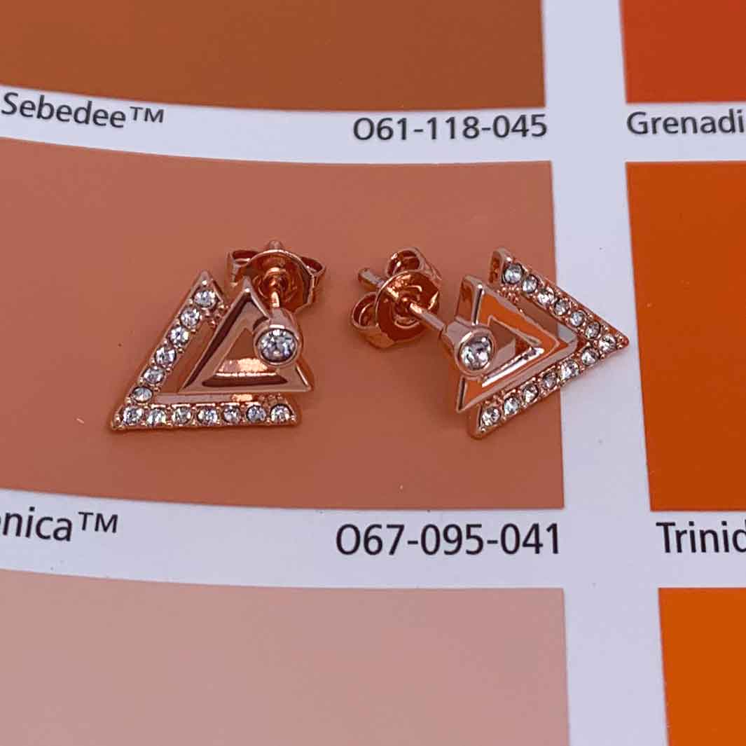 rose gold earrings geometric stud Jewellery NZ