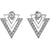 silver earrings crystal geometric swarovski