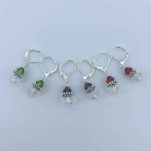 silver red crystal earring jewellery