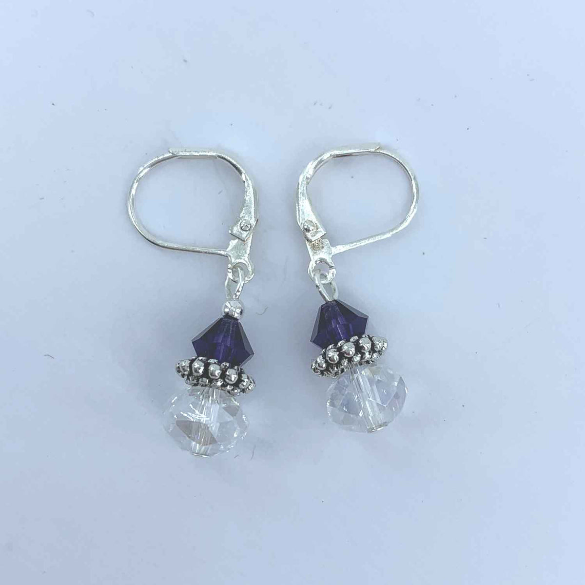 crystal amethyst drop earrings jewellery