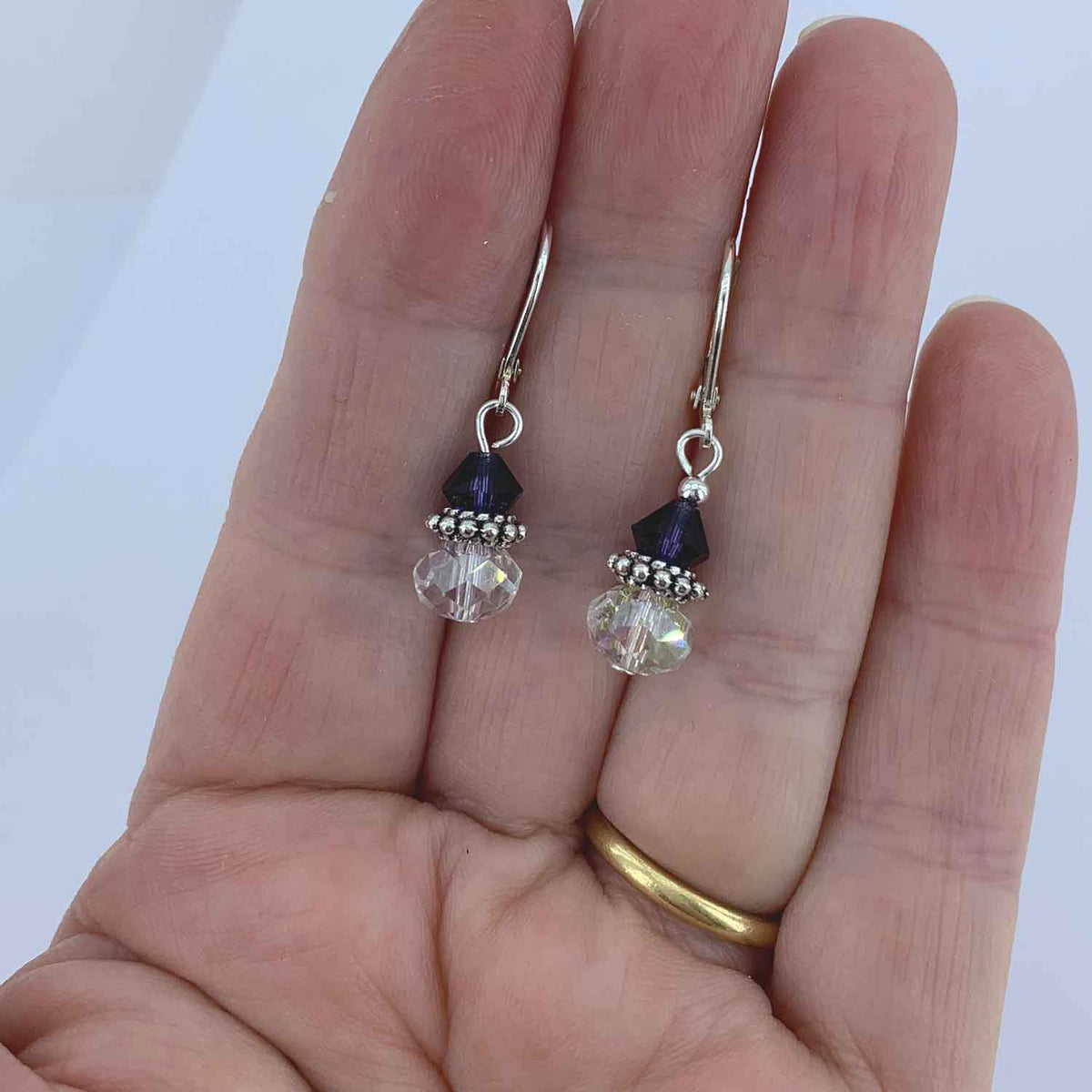 crystal amethyst drop earrings jewellery
