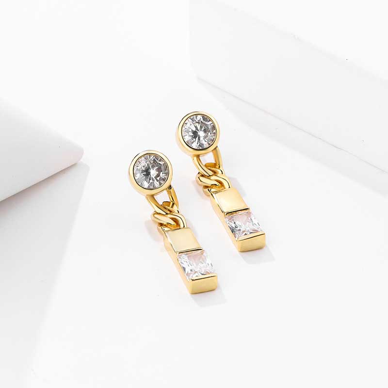 gold crystal drop earrings nz