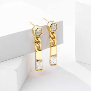 gold crystal drop earrings nz
