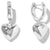silver heart huggie earrings