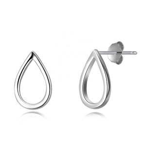 silver waterdrop teardrop earrings