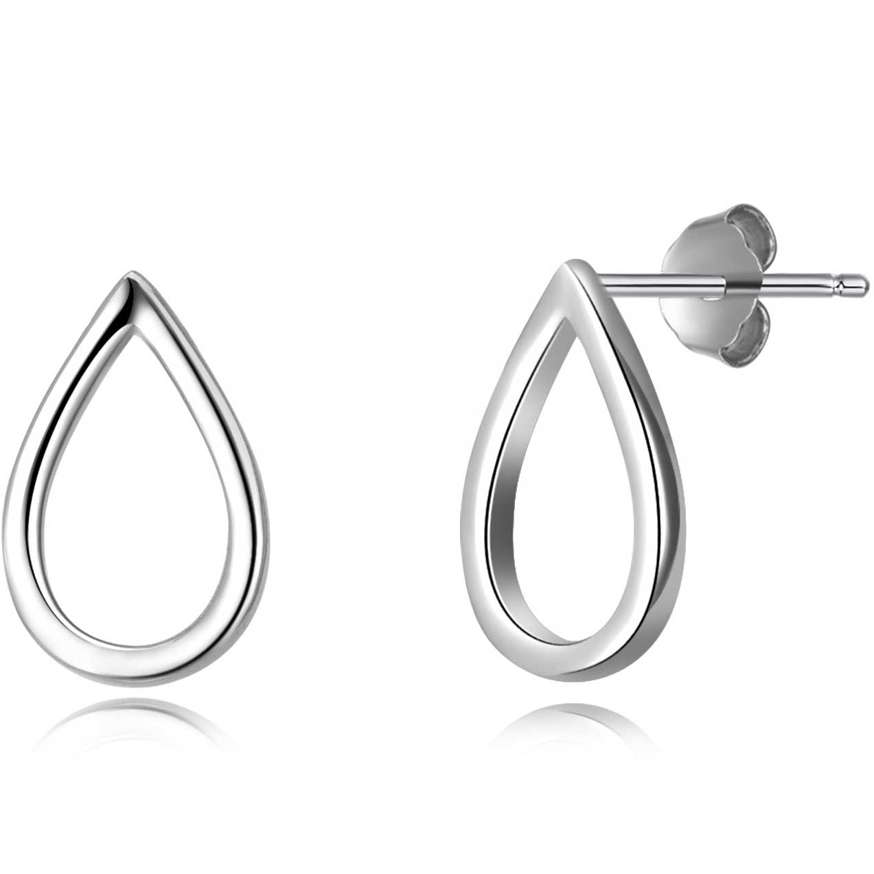 silver waterdrop teardrop earrings