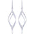 silver twist dangle earrings for women