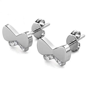 silver butterfly stud earrings jewellery