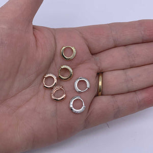 silver huggie jewellery earrings for girls