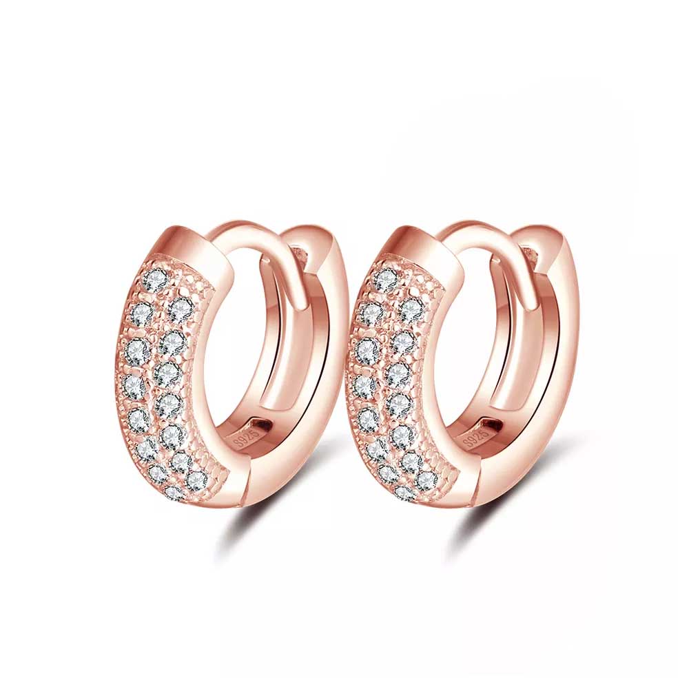 rose gold huggie earrings jewellery for girls