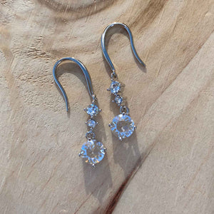 bridal crystal drop earrings auckland