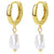 gold dangle pearl earrings gift girls