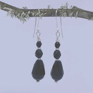black drop earrings frenelle