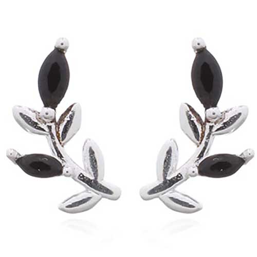 black silver stud earrings nz jewellery