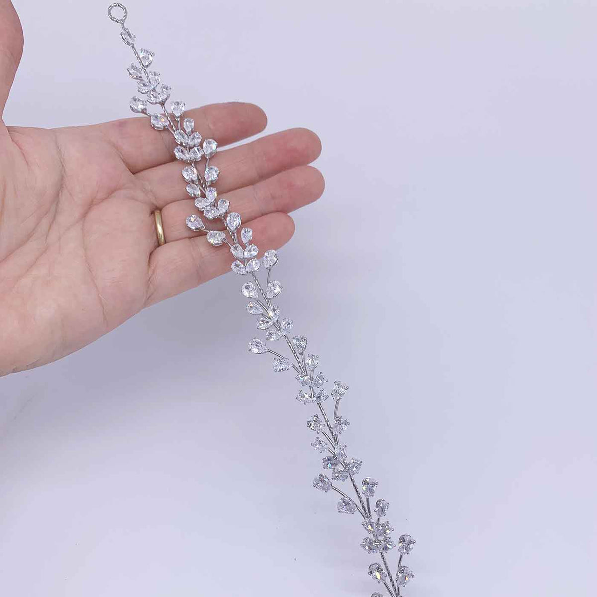 crystal hair vine spray jewellery