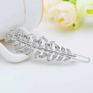 Hair Clip Crystal Feather jewellery