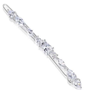 barrette silver crystal hair clip