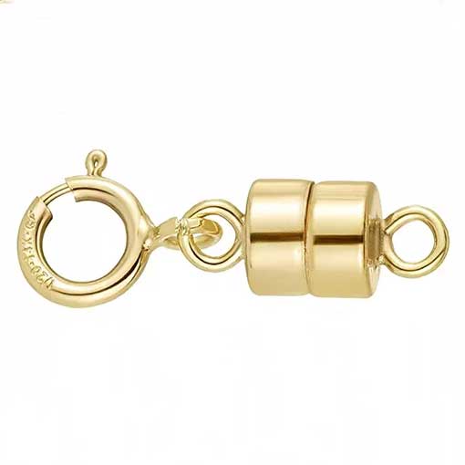14K Gold Filled Magnetic Clasp with Spring Clasp (15mm)