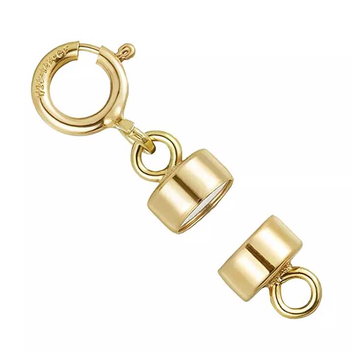 925 Sterling Silver Magnetic Clasp with Spring Clasp (15mm)