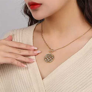 gold medallion necklace jewellery women