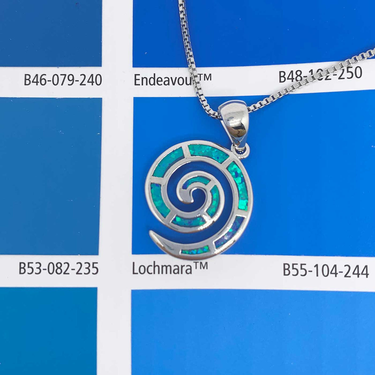 opal silver necklace jewellery maori nz