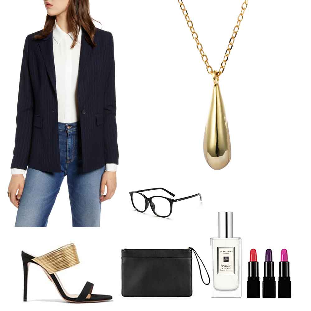 gold water drop pendant necklace