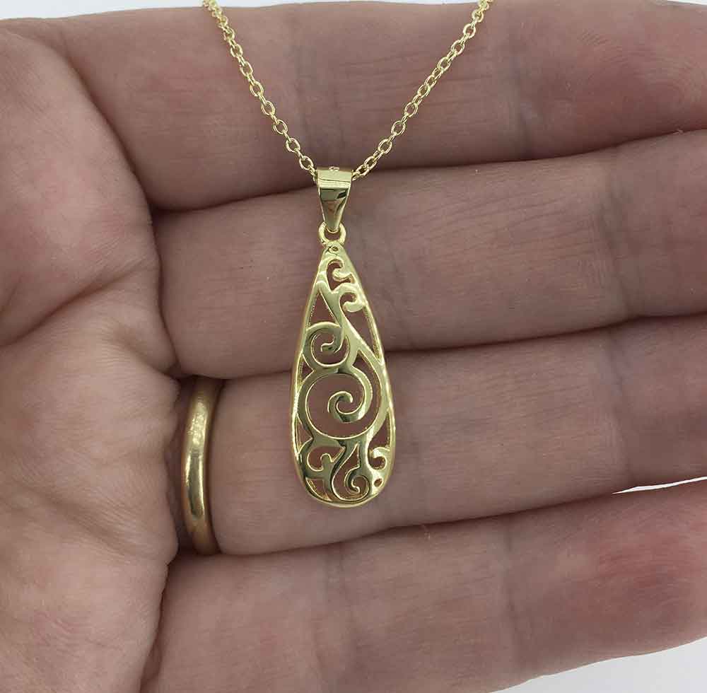gold jewellery set koru design nz