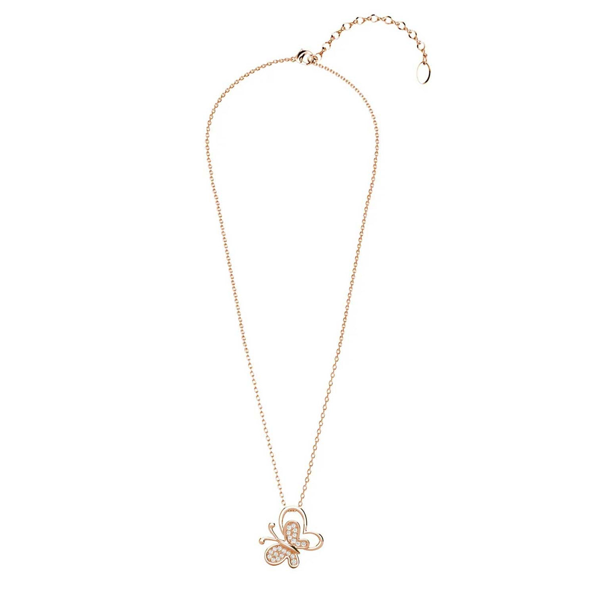 rose gold butterfly necklace jewellery