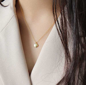 small gold disc chain for women girls necklace