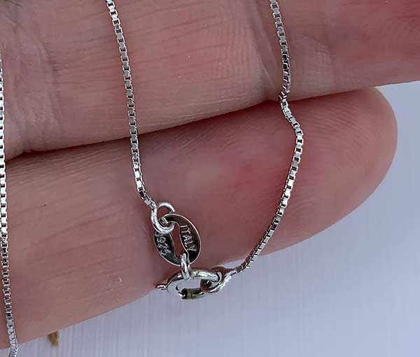 fine silver box chain necklace for women