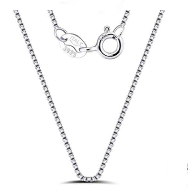fine silver box chain necklace for women