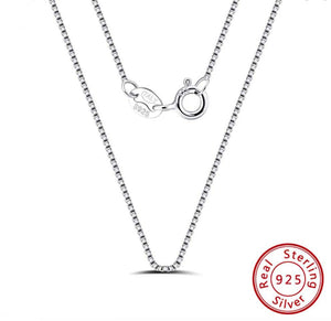 fine silver box chain necklace for women