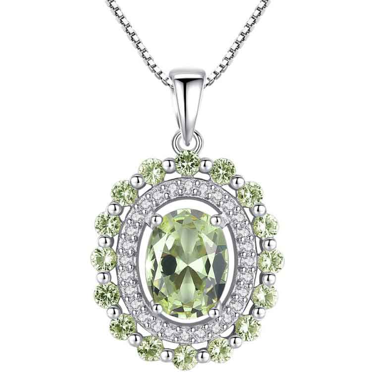 necklace silver crystal green jewellery nz