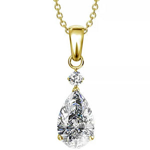 gold crystal pendant necklace jewellery