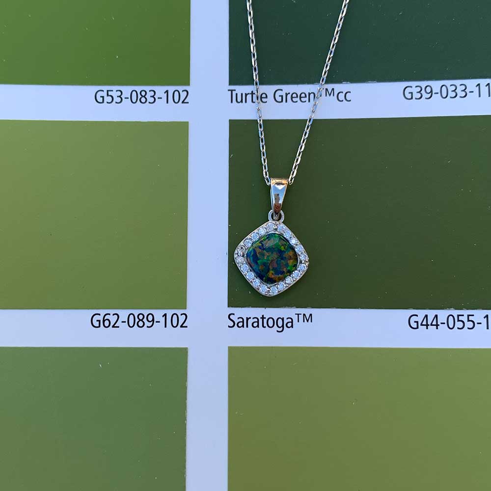 green opal silver pendant necklace jewellery