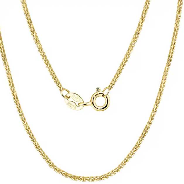 chopin gold woven chain necklace