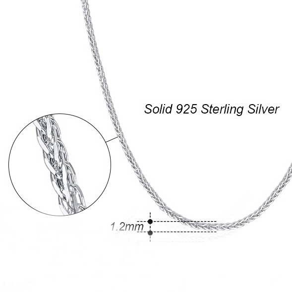 silver chain necklace chopin size