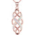 rose gold necklace opal celtic design