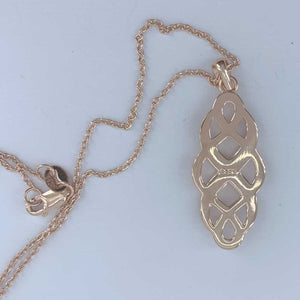 frenelle jewellery necklace pendant rose gold opal celtic