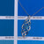 celtic pattern silver necklace blue opal