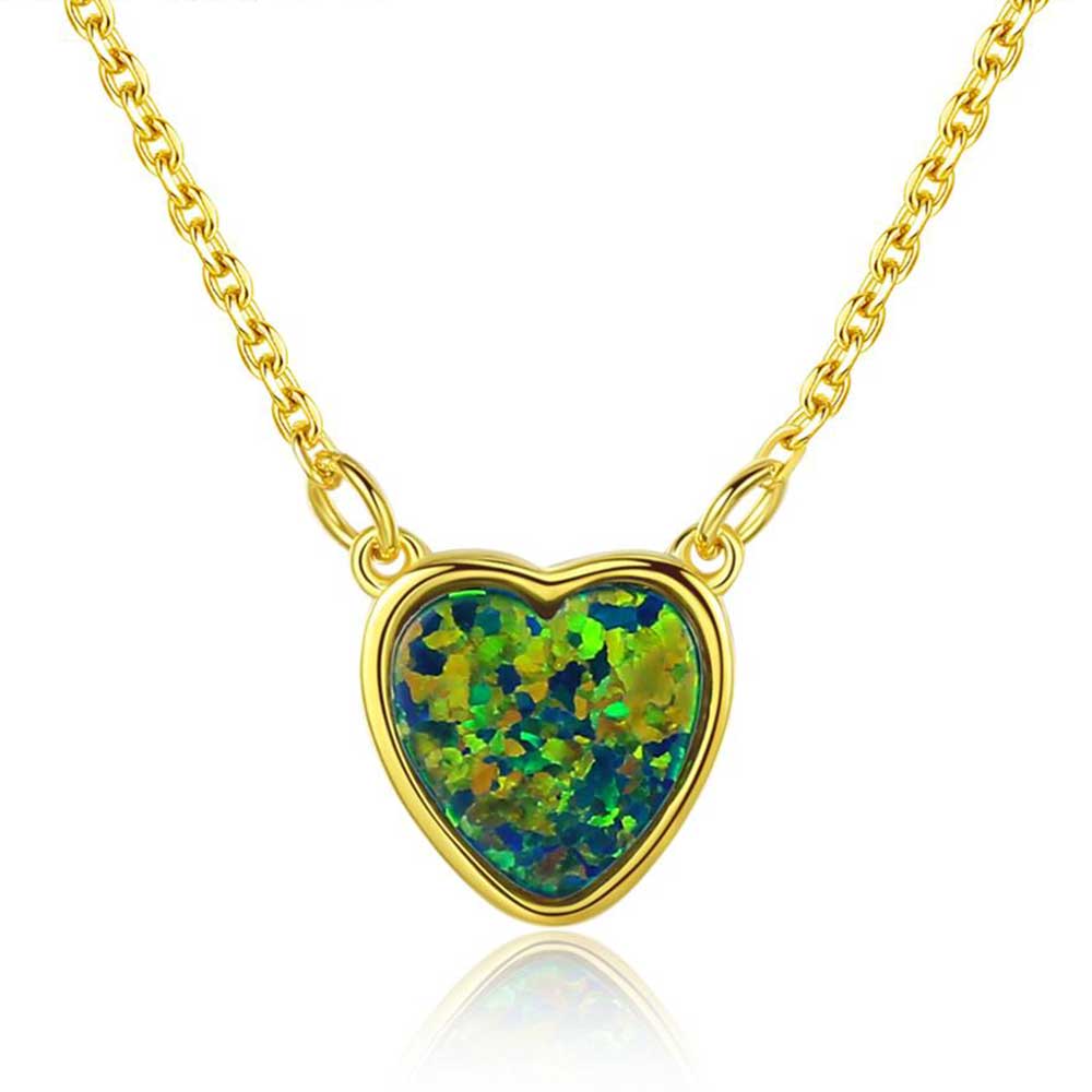green gold opal jewellery set