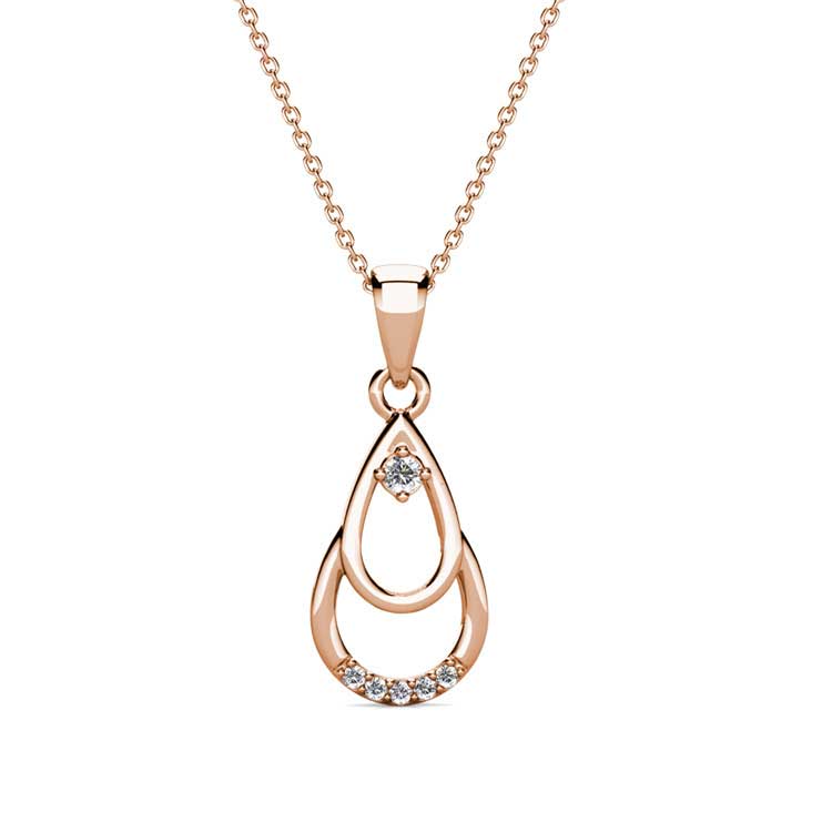 rose gold jewellery set crystal for women