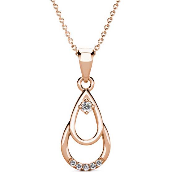 rose gold necklace crystals Jewellery for women