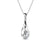 crystal pendant necklace silver for women