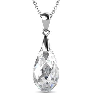 crystal pendant necklace silver for women