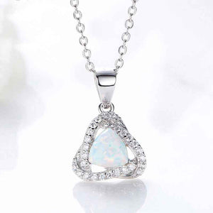 Frenelle jewellery necklace silver opal crystal