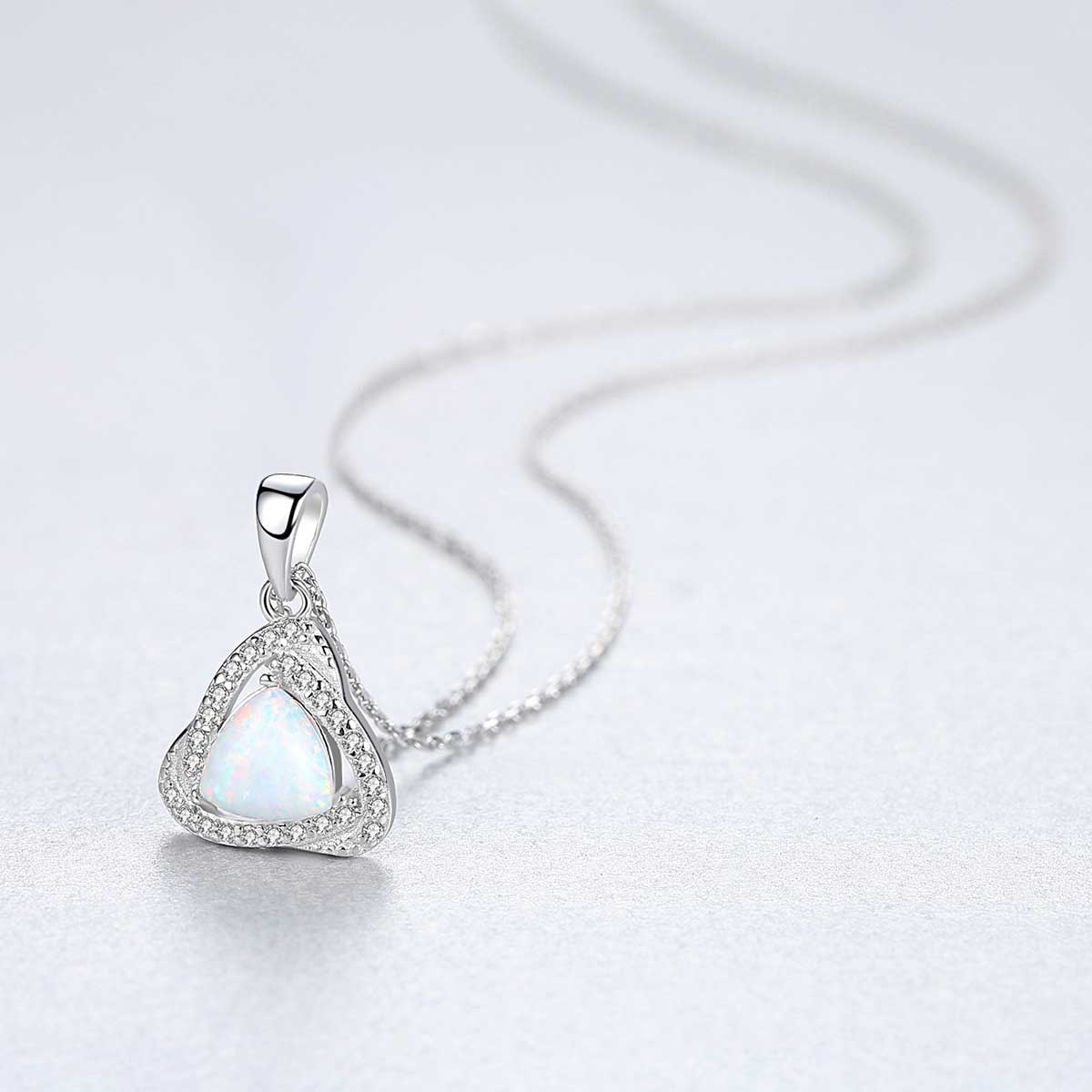 silver opal jewellery set necklace