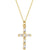 18K Gold CZ Diamond Cross Necklace "Eliana"
