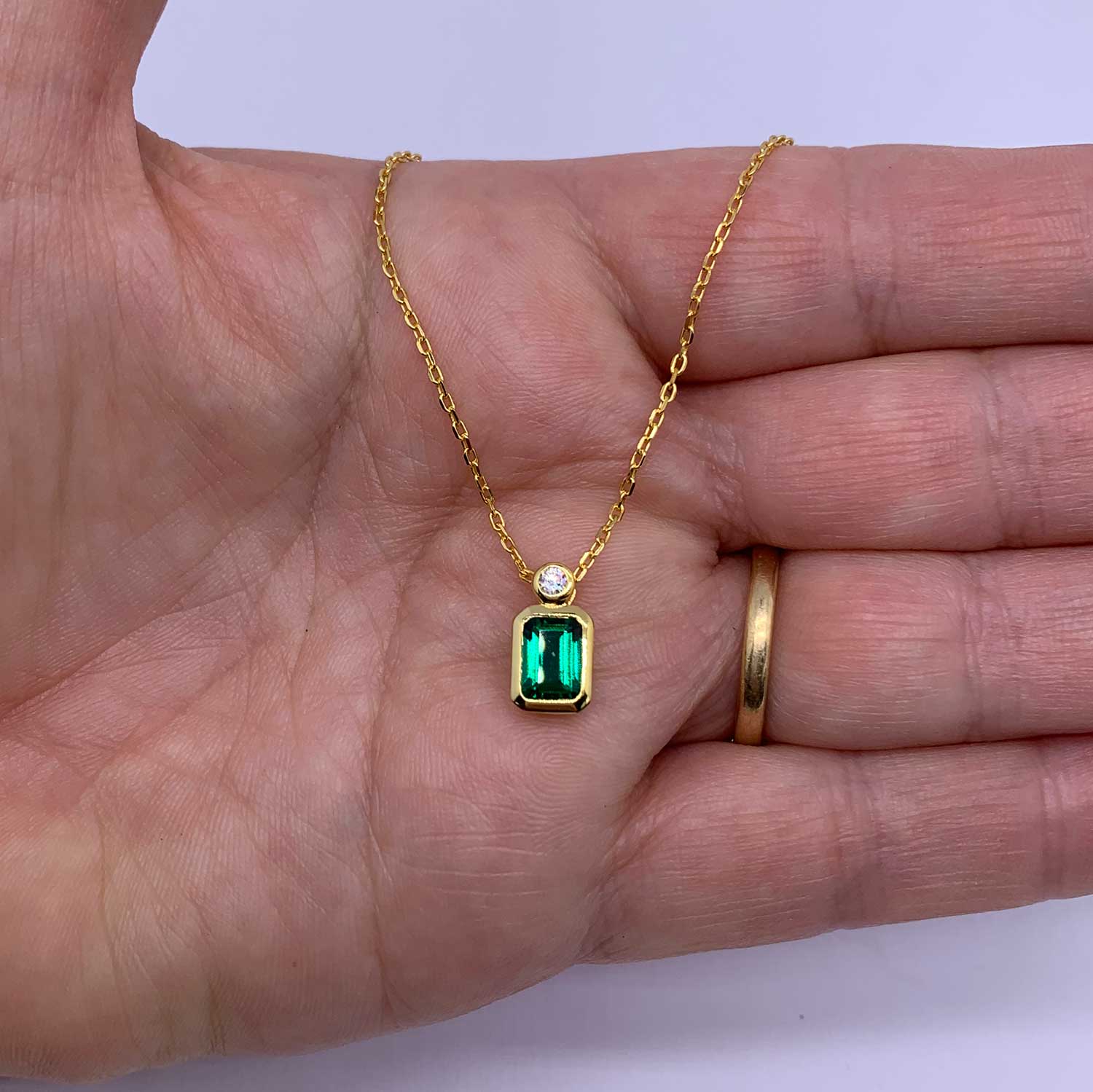Green Sapphire Hope Necklace