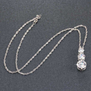 crystal silver wedding necklace bridal women